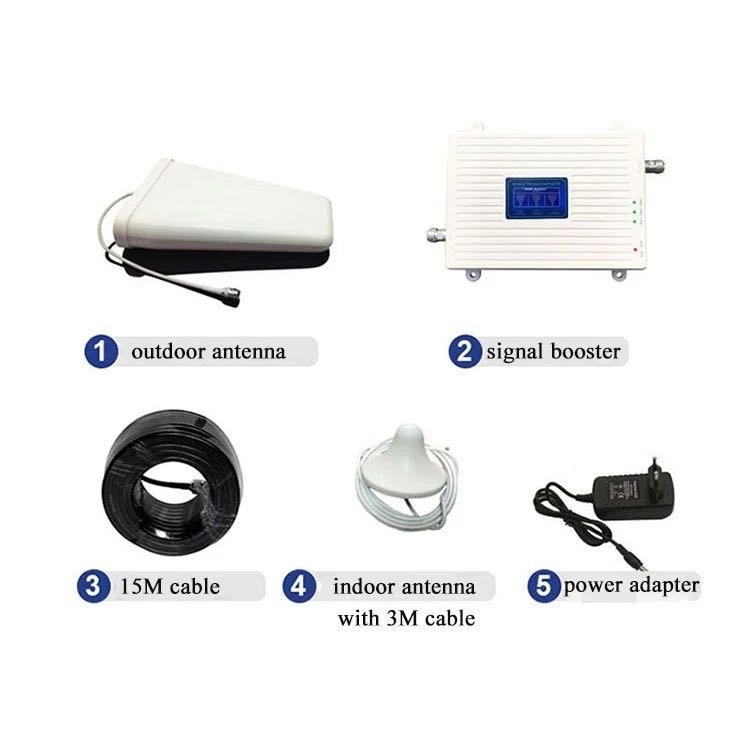 GSM network Mobile signal booster GSM900/DCS1800/WCDMA2100mhz signal repeater 3G 4G 5G wifi signal booster repetidor
